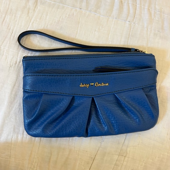 Juicy Couture Royal Blue Leather Wristlet - Picture 1 of 3